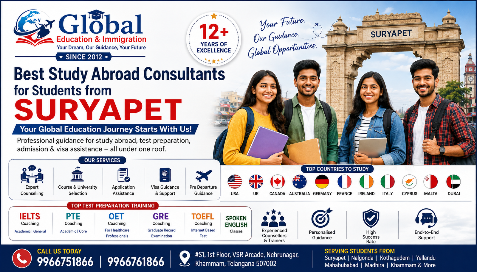 Best abroad consultancy in Suryapet